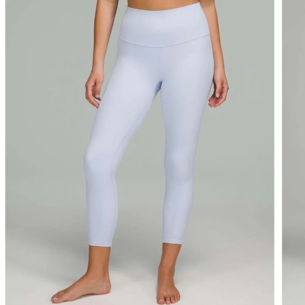 Lululemon Align Double Lined High Rise Legging  Pant 21" Pastel Blue Size 4